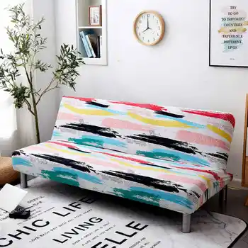 

Rainbow Color All inclusive Folding Sofa Bed Cover Tight Wrap Sofa Towel Couch Cover Without Armrest sofa
