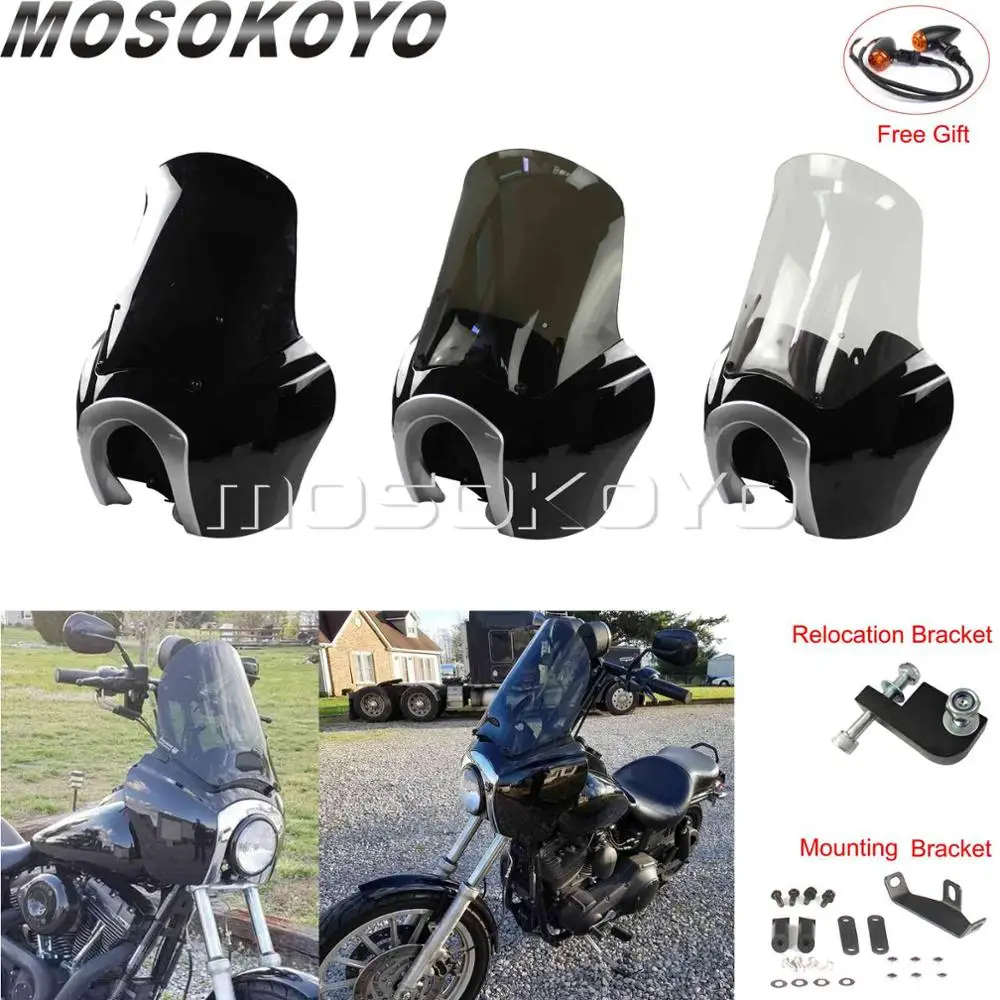 Для Harley Dyna FXDXT FXD FXR Softail Fatboy хром мотоциклетная фара обтекатель Передняя маска