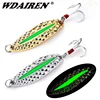 1Pcs 7g 10g 15g Metal Luminous Gold Sliver Sequins Spoon Lure with Feather Fishing Hooks Hard Baits Bass Pike Fishing Tackle ► Photo 1/6