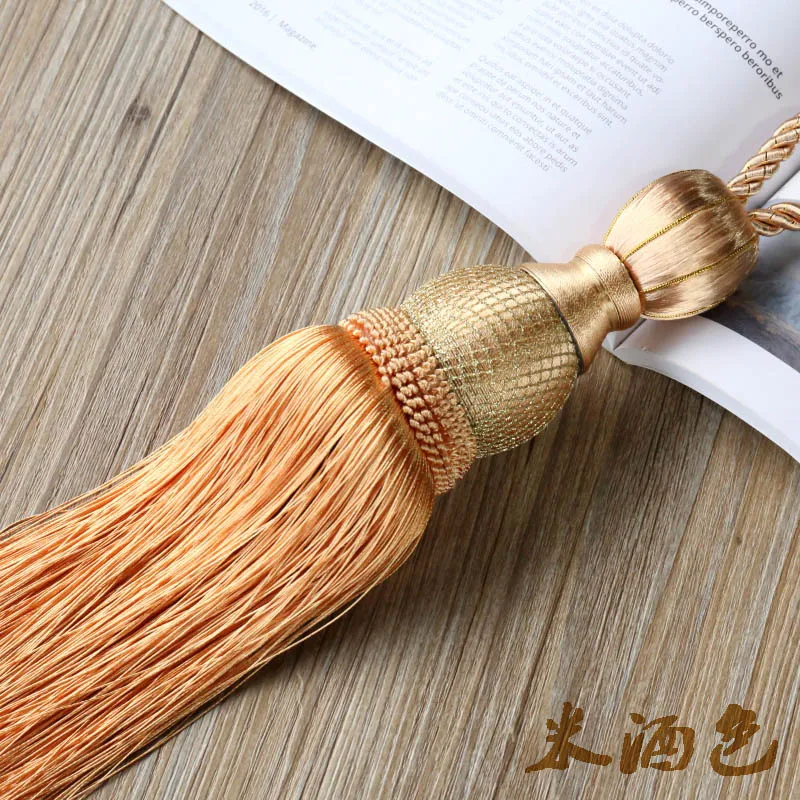 Rice Wine 1 шт., золотой Теннисный подвесной шар, крючок для занавесок, бандаж, накладной ремешок, кисточка, подтяжка, пряжка, украшение для дома, CP063-30 - Цвет: Rice Wine