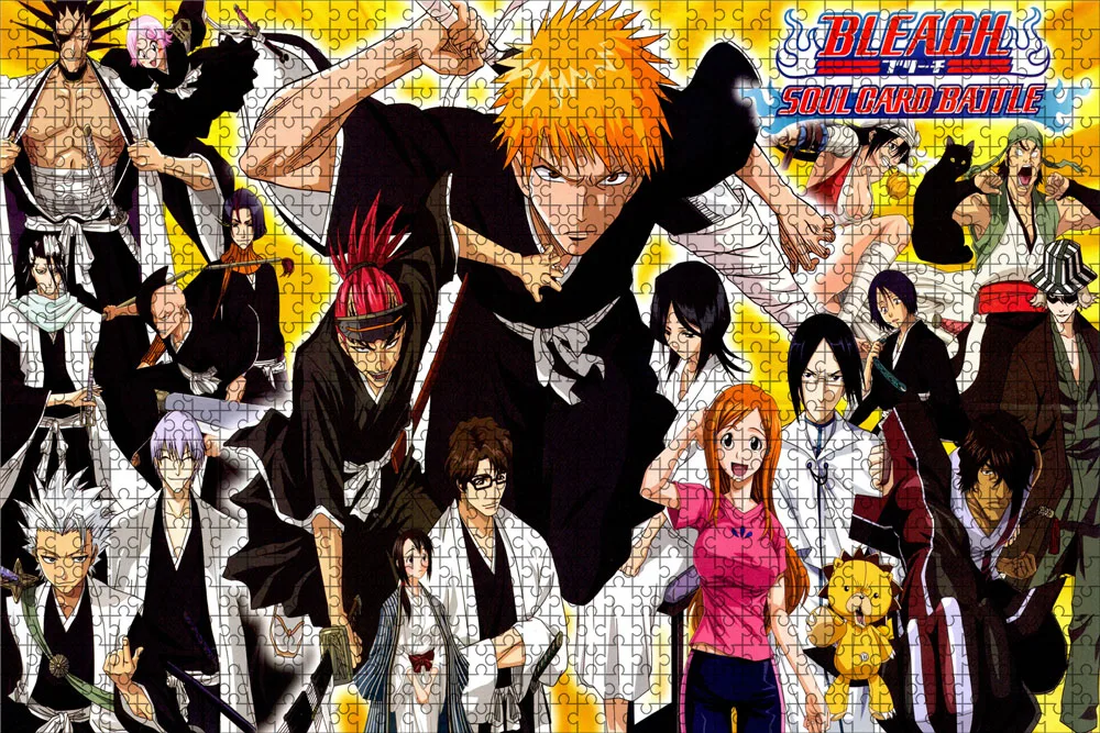 Bleach puzzle. Гин ичимару и ичиго куросаки. Bleach puzzle. Блич банкай ичиго. Отряды готей 13.