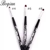 BQAN 4#6#8#10# Black Wood Gel Brush Nail Acrylic Brush Poly UV Gel Extension Builder Drawing Painting Pen Manicure Tool 6
