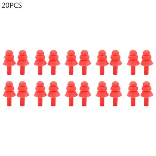 Random Color 20pcs 20/40 шт. силиконовых кейсов Шум снижение защиты органов слуха Вилки мягкой пены ухо Вилки анти-Шум спальный Вилки для изучения сна - Цвет: Random Color 20pcs