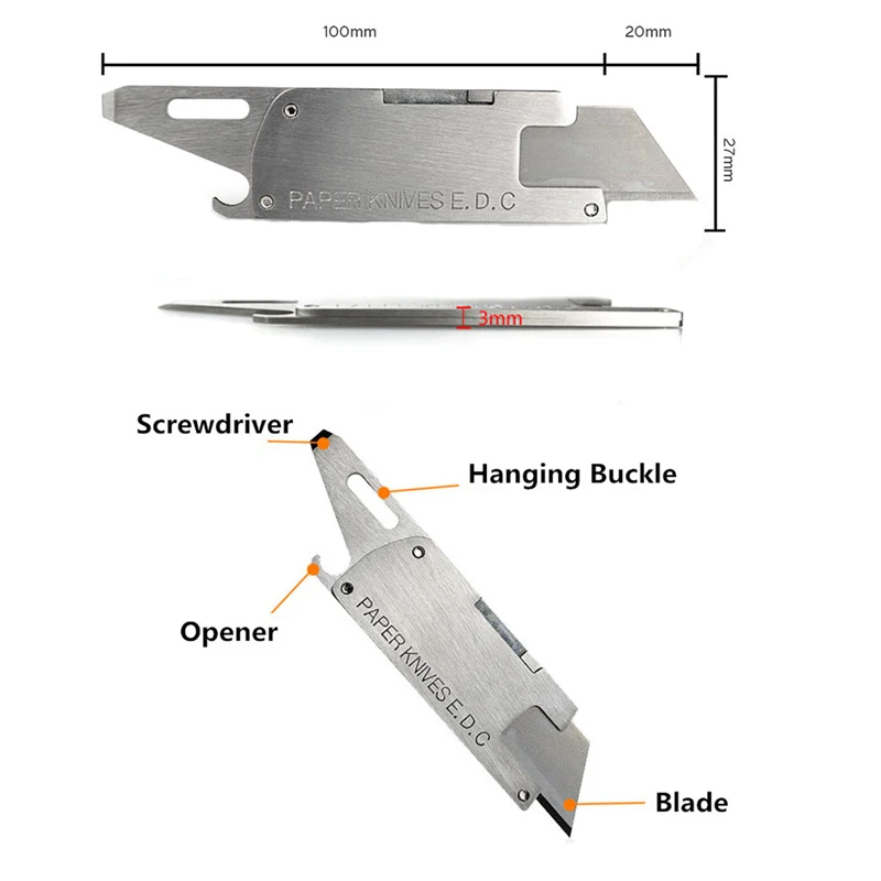 multifunction blade paper tool cut multi parcel cutter open multipurpose razor letter sharp pocket package opener Utility knife 3