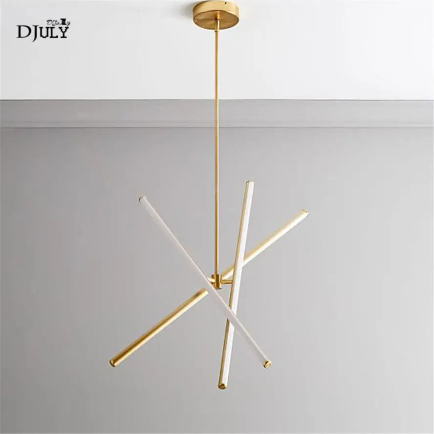 

postmodern design Long pole metal chandelier lighting for study bedroom bar creative home deco hanging lamp fixtures led luster
