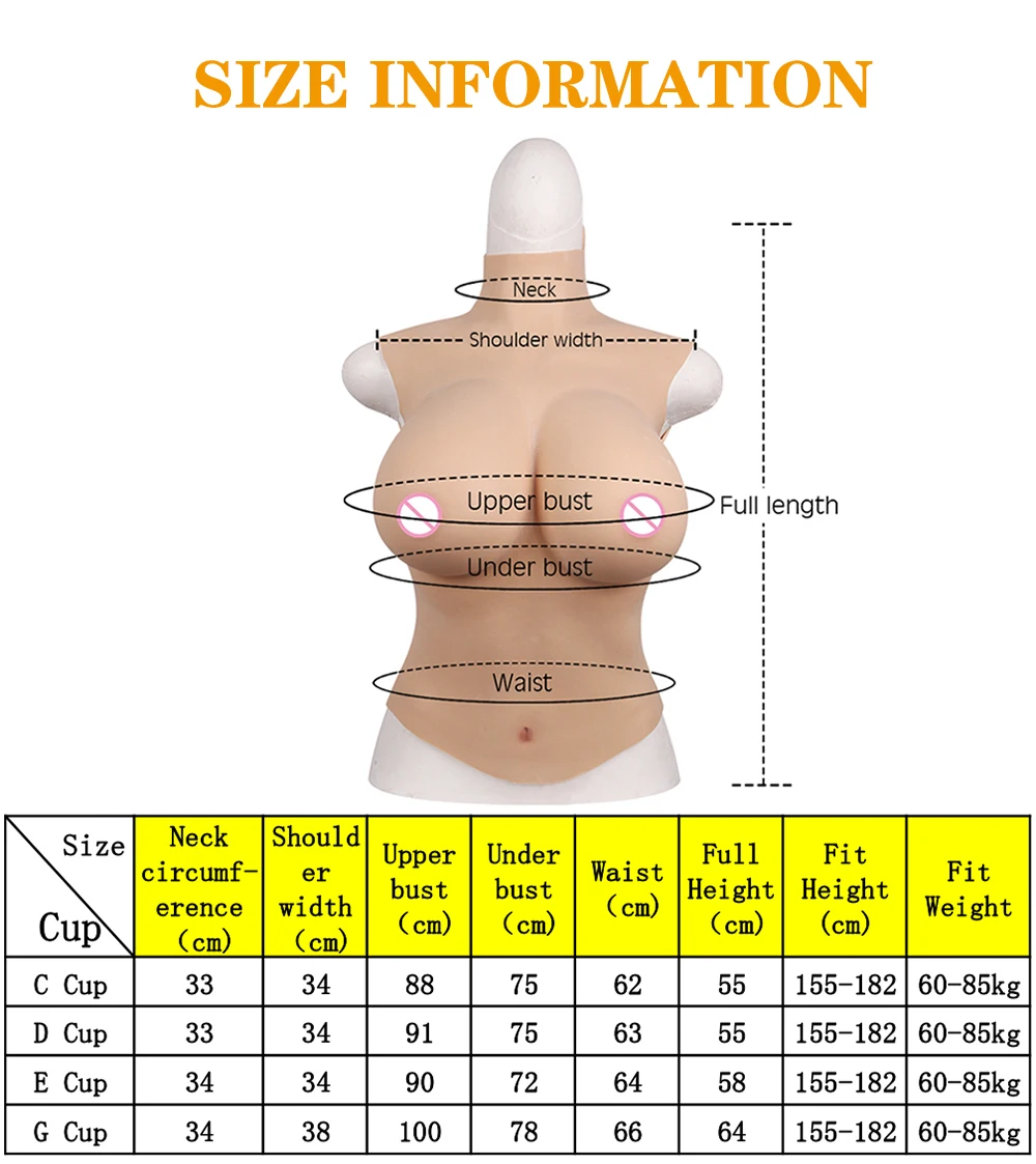Crossdresser cosplay half body breast form Silicone Fake boobs fake breast shemale female tits