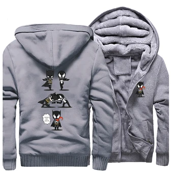 

Venom Edward Brock Winter Jacket Men Fleece Thick Fleece Warm Batman Bruce Wayne Mens Jackets And Coats Hoodies Sweatshirt Coat