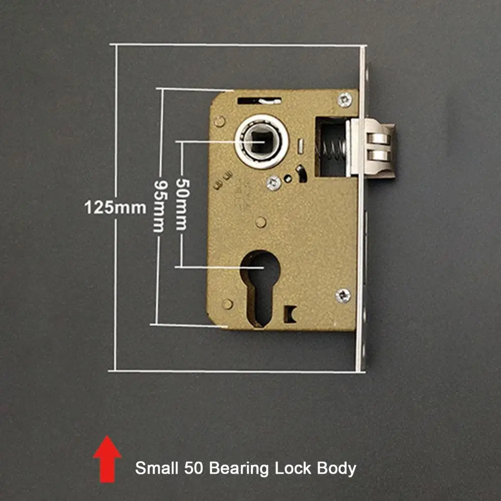 Simple Door Handle Lock Cylinder Front Back Lever Latch Home Security with Keys Dual Latch Room Door Panel Security Locks
