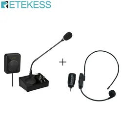 Retekess – système de haut parleurs de fenêtre TW106 + casque micro sans fil TT123, pour Interphone de comptoir de banque de magasin de place et de pharmacie 
