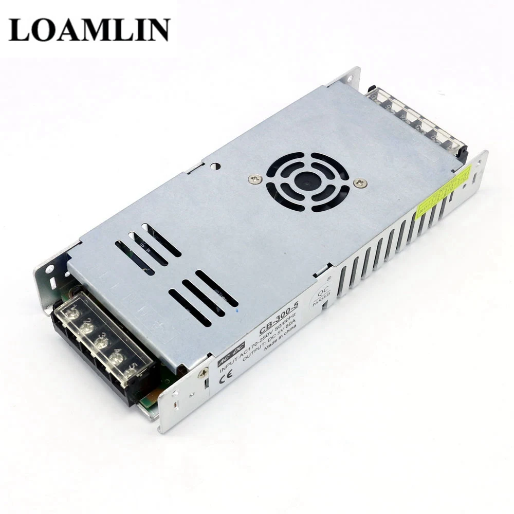 Источник питания DC5V 60A трансформатор освещения для светодиодной ленты переключения света драйвер адаптера питания