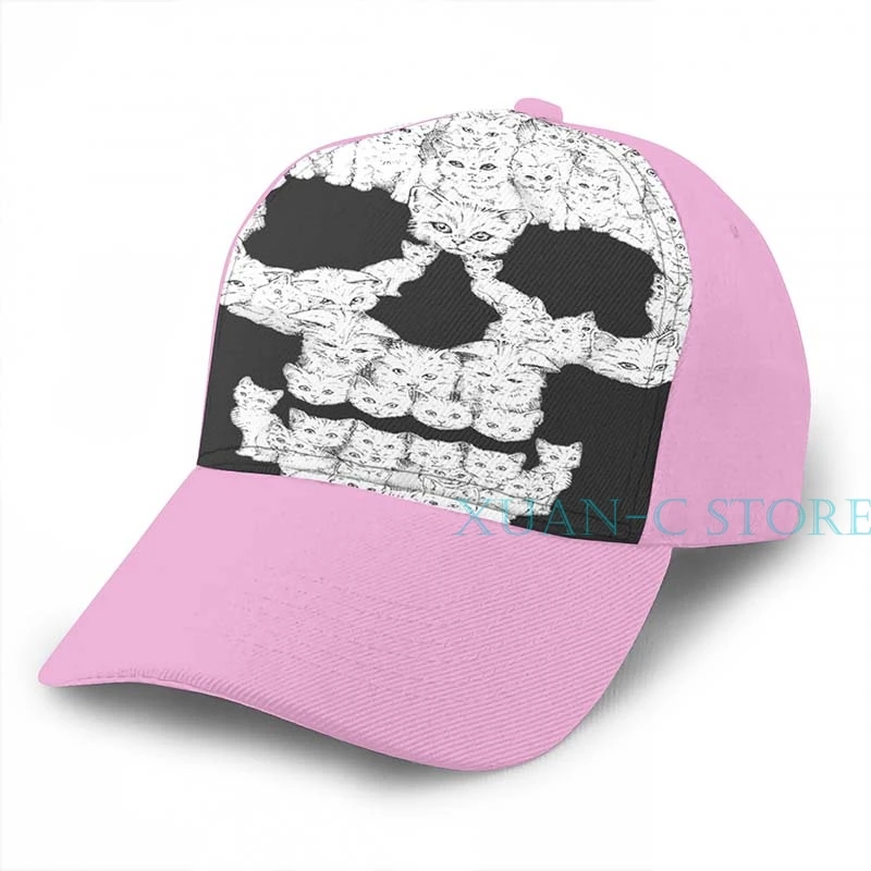 Skulls is for Pussies баскетбольная Кепка для мужчин и женщин модная черная шляпа унисекс с принтом - Цвет: Pink