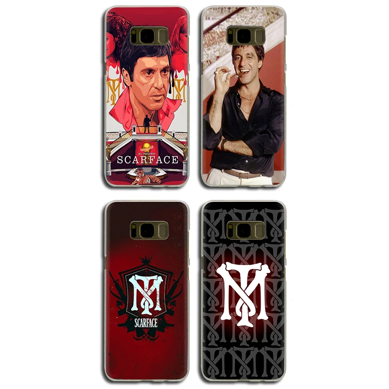 EWAU scarface жесткий чехол для телефона с рисунком в виде обложка чехол для Samsung Galaxy S6 S7 S8 S9 S10e плюс Note8 9 M10 20 30 40