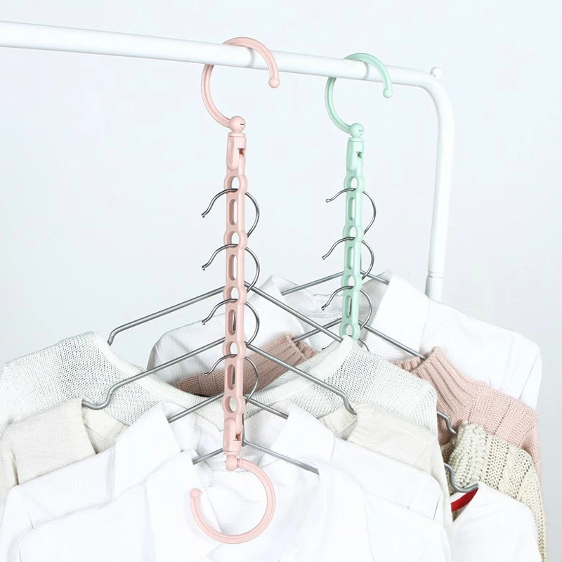 5-hole Space Saving Clothes Hanger Magic Hanger Space Saving Hanger Wonder Closet Organizer Multi-port Hook Storage Rack