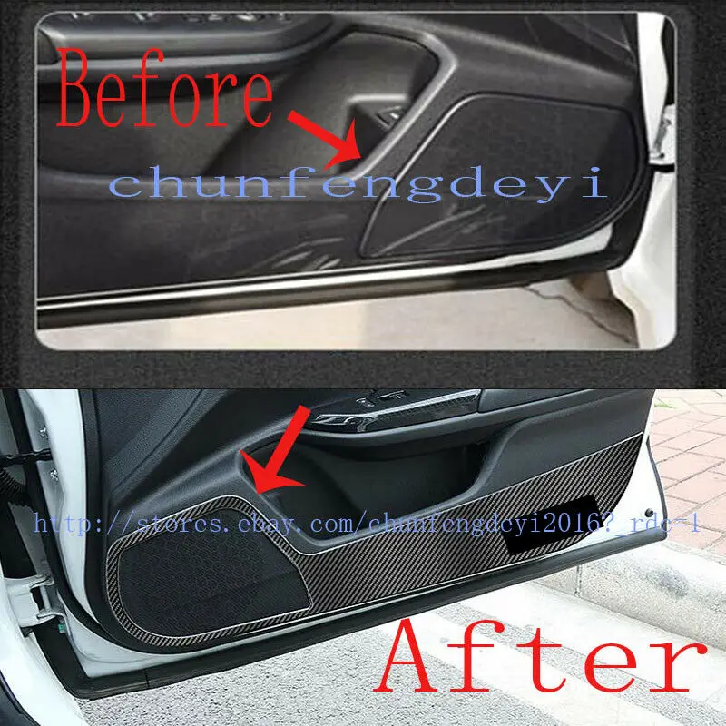 Для Honda Civic 10th 4 шт./компл. из нержавеющей стали углеродное волокно дверь антиударная площадка защитная