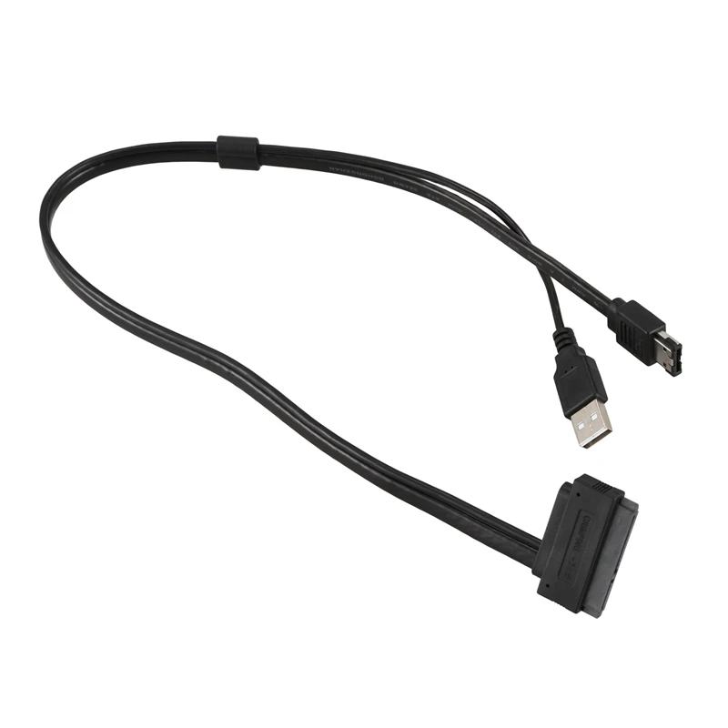 22pin SATA к eSATA USB переходник Кабель для передачи данных Шнур 0,5 м для жестких дисков черный