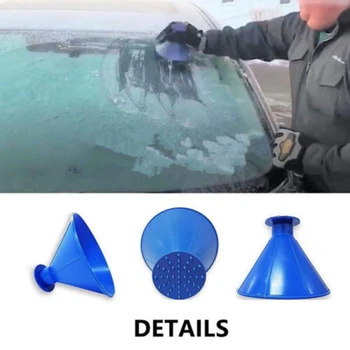 

Ice Scraper Car Windshield Snow Removal Magic Outdoor Ice Shovel Cone Shaped Funnel Snow Remover Tool Scrape Car Hand Tools