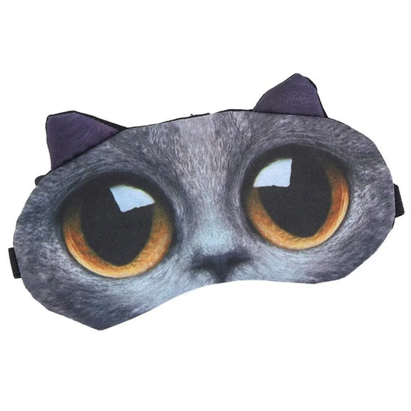 1 шт., унисекс, 3D, милый мультяшный креативный мягкий, кошачий глаз, маска для сна, маска для век, тени, натуральный спальный глаз, патч, дорожная повязка на глаза