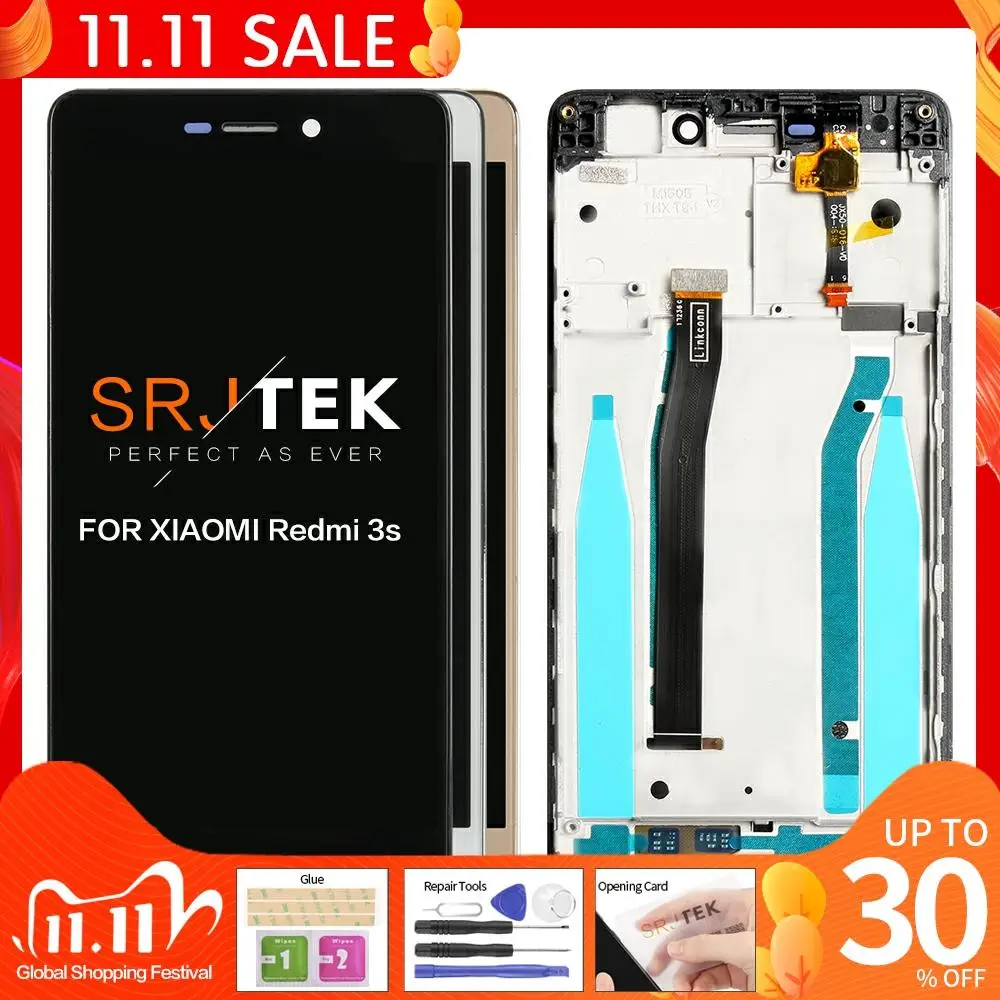 ЖК-дисплей 4 7 дюйма для Xiaomi Redmi 3 дигитайзер сенсорного экрана в сборе с рамкой 100%