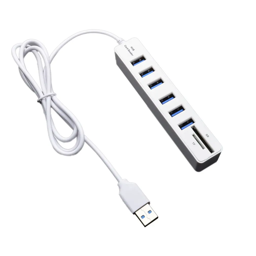 Мини usb-хаб 3,0 Мульти USB 3,0 концентратор USB разветвитель 3 порта концентратор с устройство для чтения карт SD TF 6 портов 2,0 Hab адаптер для ПК Аксессуары