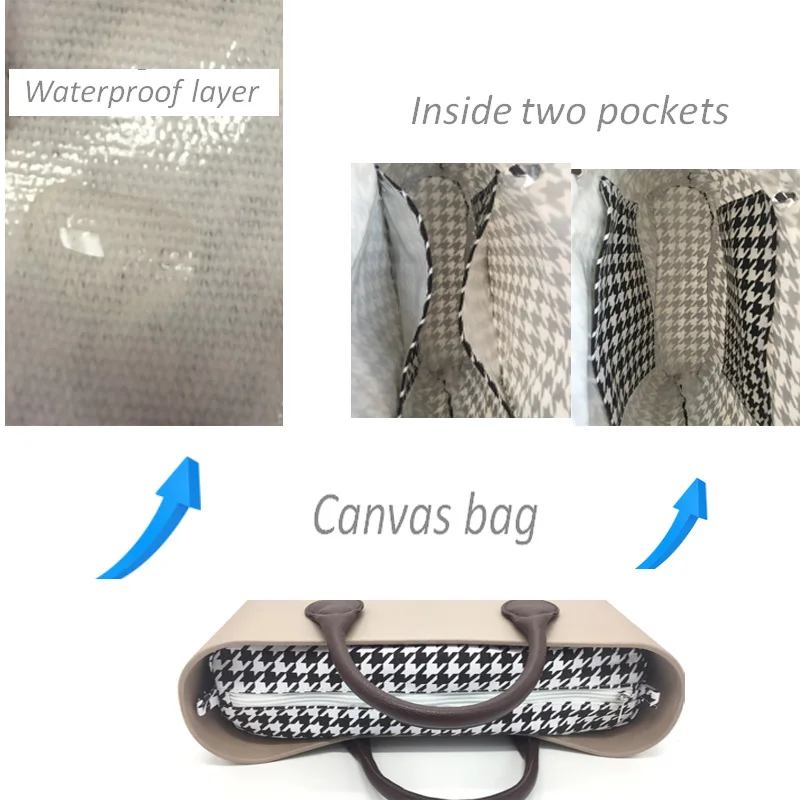 Мягкая внутренняя подкладка вставка и ручка для классического Obag холщовая вставка с внутренним водонепроницаемым покрытием для o bag