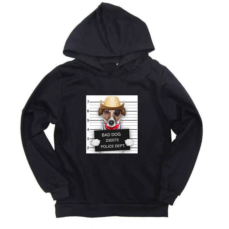 Hoodies 3 Коллекция года, теплые зимние толстовки для малышей Детский милый свитшот с рисунком «Bad Dog Bad Cat» для мальчиков и девочек повседневная детская одежда - Цвет: Hoodies 3