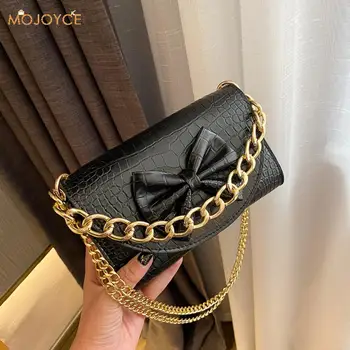 

Women Chain Totes Crossbody Bag PU Leather Classic Texture Creative Chic Casual Female Solid Flap Shoulder Handbags