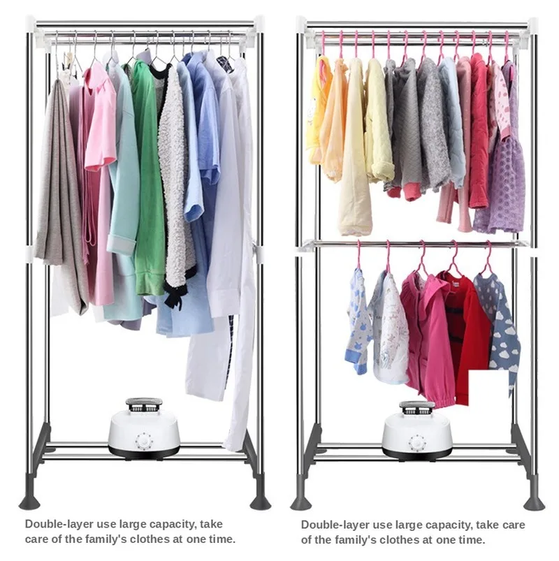 1000W 220V portable clothes dryer quick-drying clothes dryer electric clothes dryer double-layer household clothes dryer hanger 3