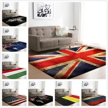 

British Flag 3D Carpets for Living Room Flannel National Flag Bedroom Area Rug Kids Rug Carpet Crawling Play Mat Bath Doormat