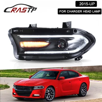 

Car Accessories Head Lamp For DODGE CHARGER 2015-UP LED Head Light Black Plug ABS Waterproof And Play Design RS-DODGE-001