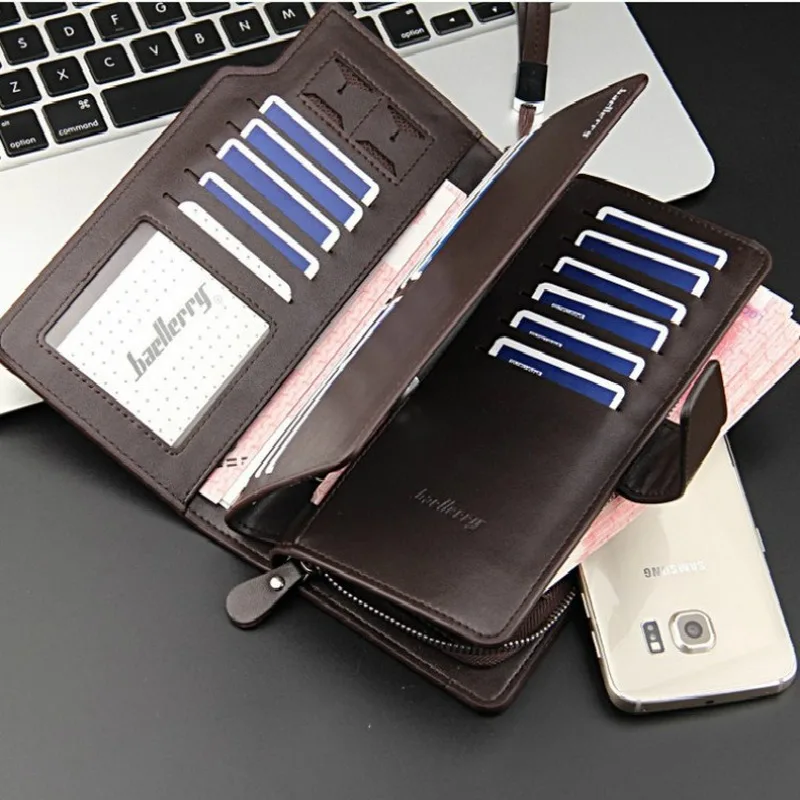 Men's Leisure Wallet Long Wallet Multi-function Mobile Phone Bag