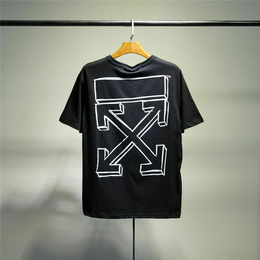 

Brand New Off White Print Men'S T-Shirt Cotton Unisex Tee Hoodie Pullover Black Brand Fashion Tee Shirt