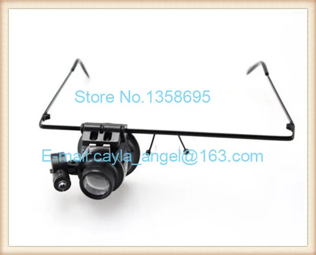 

jewelry tool Monocular Power 20X Glasses Type Watch Repair Magnifier with LED Light