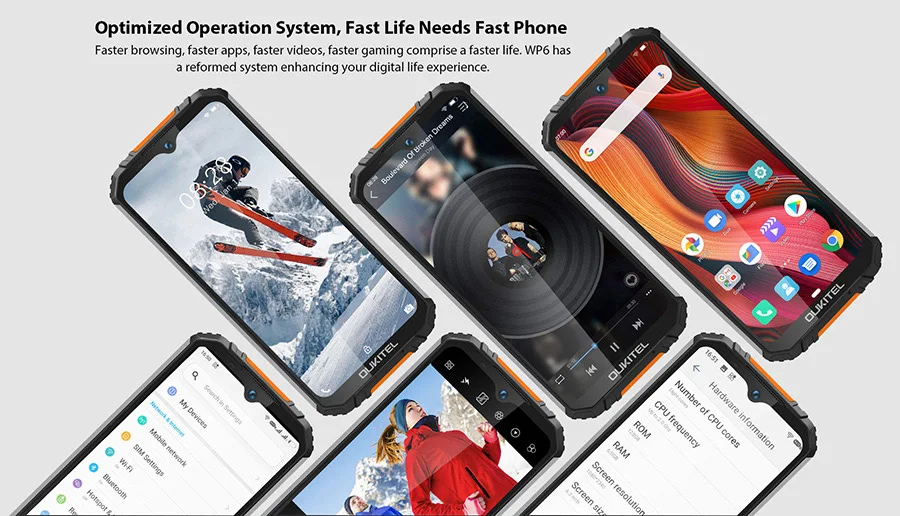 realme cell phone for gaming OUKITEL WP6 10000mAh 6.3'' FHD+ IP68 Waterproof Mobile Phone 6GB 128GB Octa Core 48MP Triple Cameras Rugged Smartphone Android 9 samsung dual sim phone price