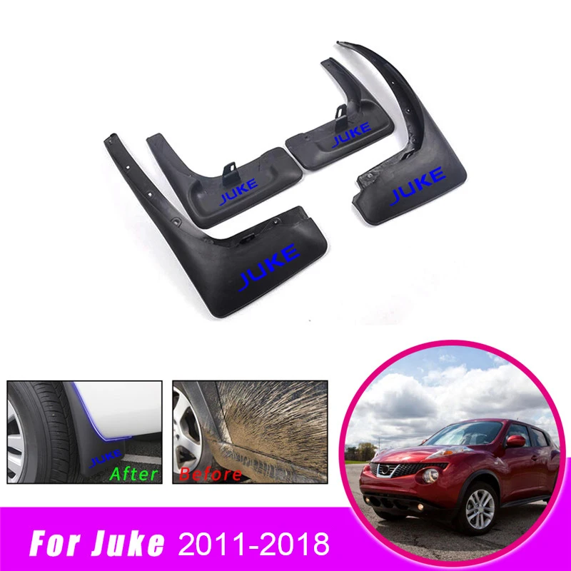 Передняя тыльная грязь закрылки для Nissan Juke 2011 2012 2013 до для крыло брызговики брызговик автомобильные аксессуары 4 шт