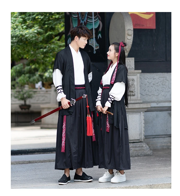 Традиционный китайский hanfu костюм Древняя китайская мужская женская Феи женский китайский Стиль Повседневный улучшенного качества; в стиле династии Тан; народные костюмы DL4188