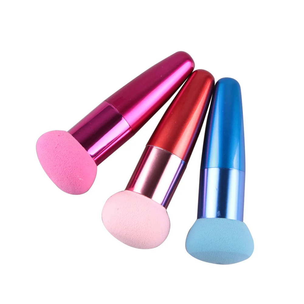 

New 1PC Women Liquid Cream Foundation Cream Concealer Sponge Make Up Cosmetic Makeup Brushes Liquid Sponge Brush Optional Color
