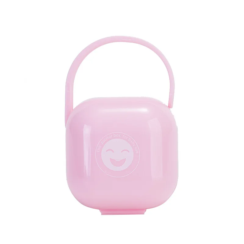 pink 1pcs 1 шт. бусинки для создания персонального имени может сделать соска коробка для хранения соска пылезащитный контейнер для соски подарок ребенок душ Обычная соска - Цвет: pink 1pcs