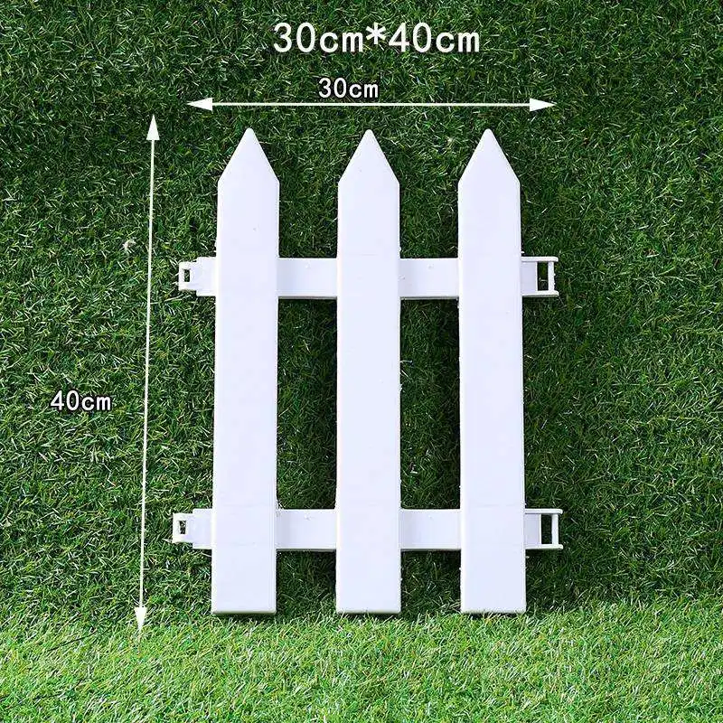 Пластиковый забор для сада, легко собрать белые пластиковые Забор, декоративный забор для рождественской елки, реквизит для ландшафтного дизайна, украшения - Цвет: style 1