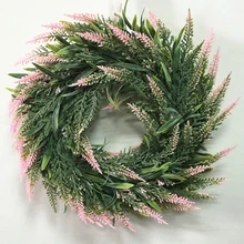 1 х Висячие Искусственные цветы лаванды венок гирлянда настенный Свадебный декор