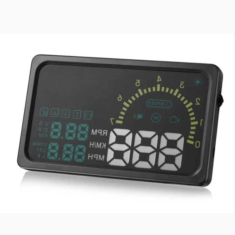 " светодиодный OBD-II HUD Дисплей над скоростью ing Предупреждение скорость/км об/мин/сдвиг света/Индикатор температуры