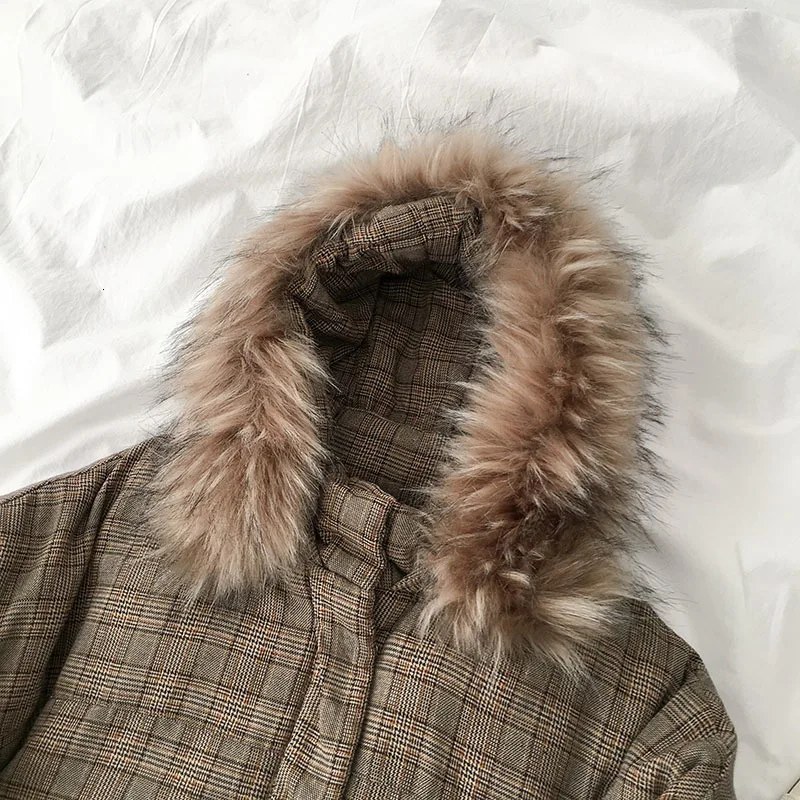 Women Winter Short Jacket Hooded Parkas Winter Coat Women Loose Parka Fur Collar Cotton Padded Jackets