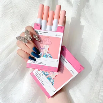 

Lip Gloss Base Set Lipgloss Cigarette-shaped Lip Tint Velvet Focallure MUGELEEN Lipstick Beauty Glazed Waterproof Makeup Make Up
