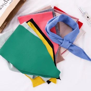 

Knitted wool Candy-colored scarf Japanese Korean solid color Joker scarf women