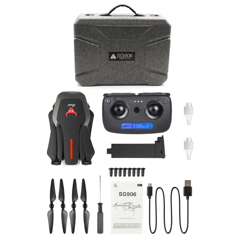 SG906 gps 5G wifi FPV 1080P камера селфи складной оптический поток позиционирования RC Дрон Квадрокоптер RTF 634F - Цвет: Черный