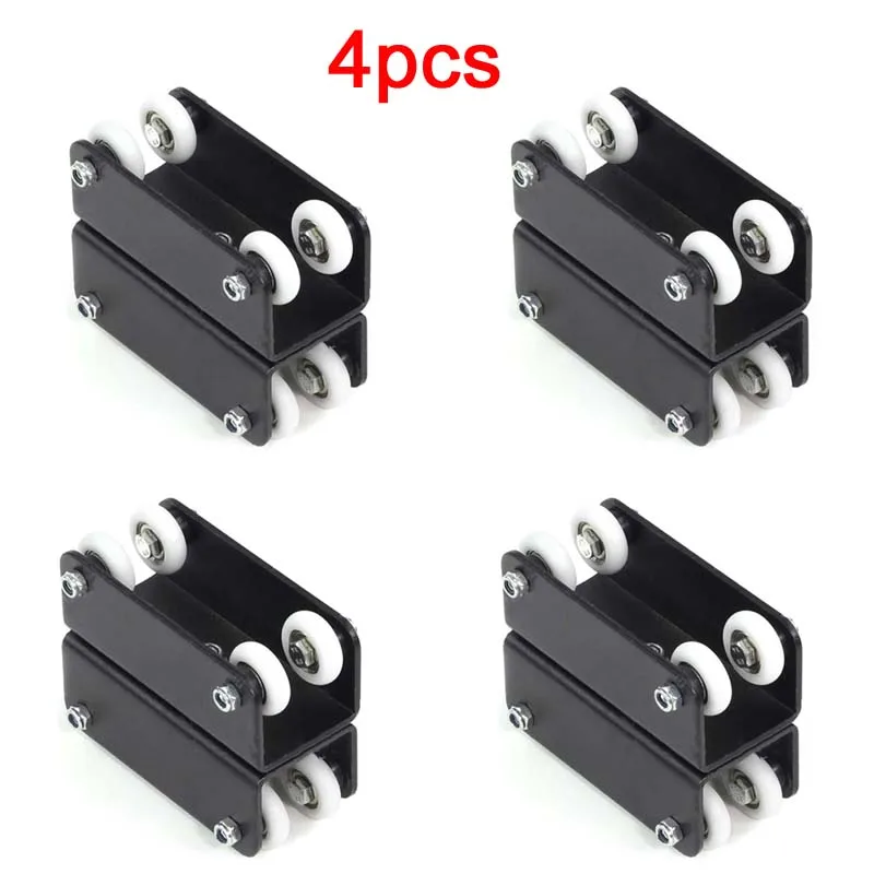 4pcs Двойные шкивы рельсовые шкивы для фотостудии рельсы потолочные аксессуары для фотосъемки - Цвет: 4pcs