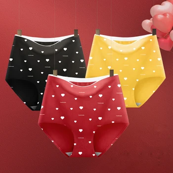 

Women Cotton Panties Seamless High Waist Antibacterial Briefs Fashion Underwear Comfort Plus Size Underpants Intimates #F