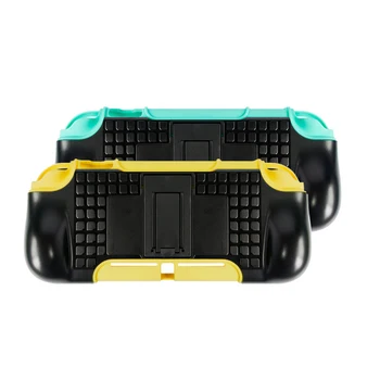 

2 in 1 Portable Hard Silica gel Protective Case Shell Back Cover with 2 Card Holders and Stand Base for Nintendo Switch Lite Con