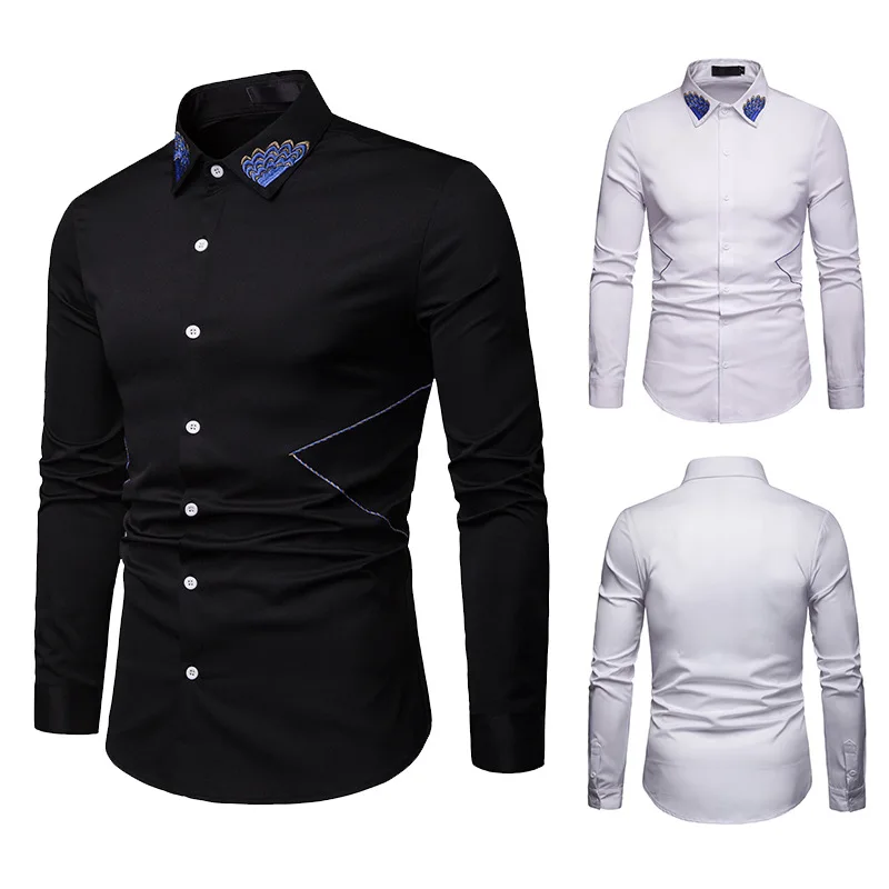 

Top men,shirt men,men's shirts,fashion casual shirts,printed shirts, men's lapel shirts, long sleeve shirt men, men's clothing