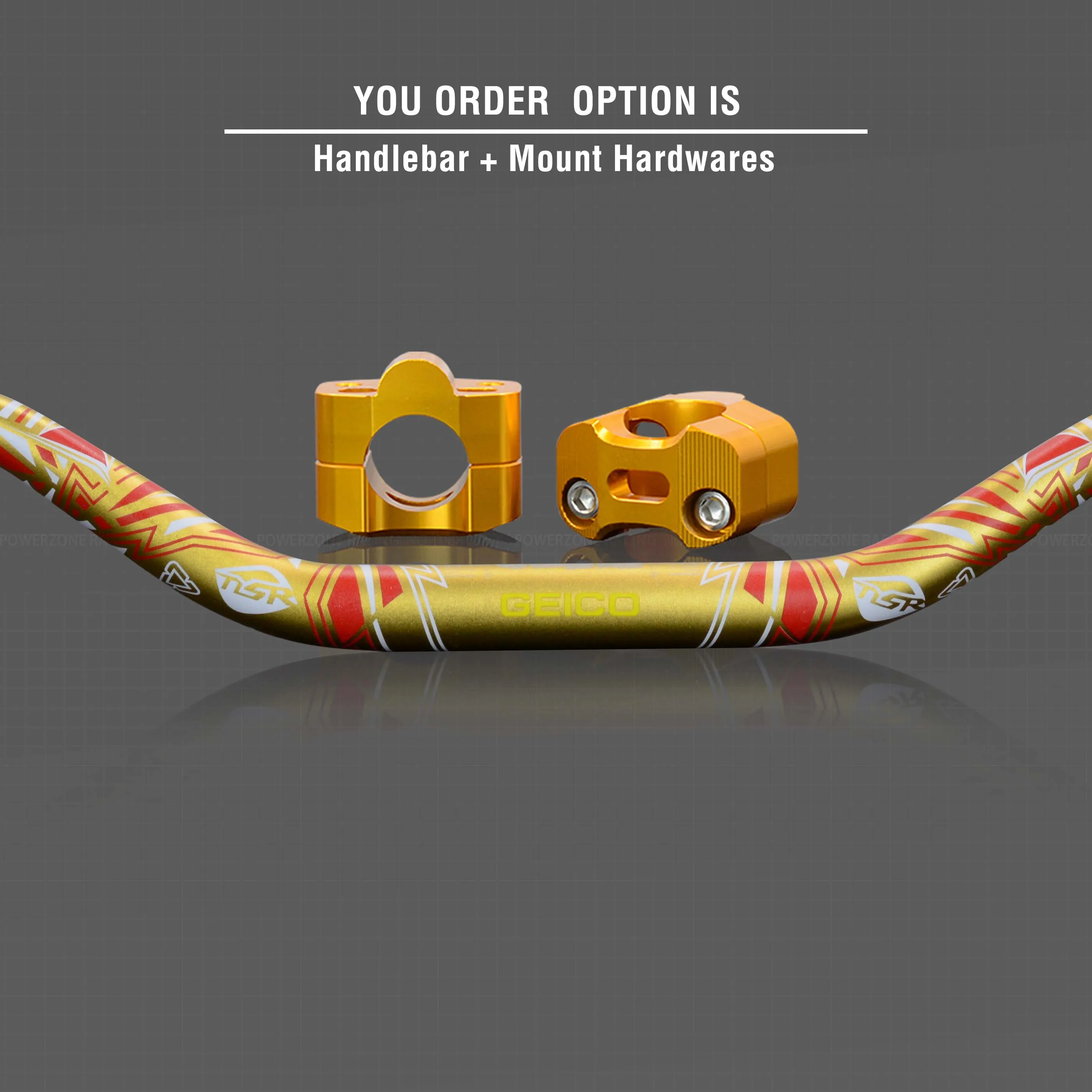 Gold Combo2 Руль для Pro Taper Pack Bar 1-1/" Классическая дверная ручка барные Колодки Ручки Pit Pro Racing Dirt Pit Bike мотоцикл с адаптер cnc - Цвет: Gold Combo2