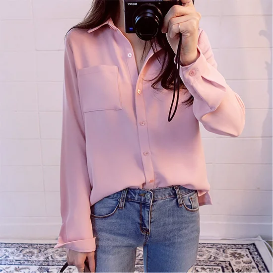 Blusas mujer de moda 2021 Женские топы и блузки размера плюс свободная однобортная рубашка